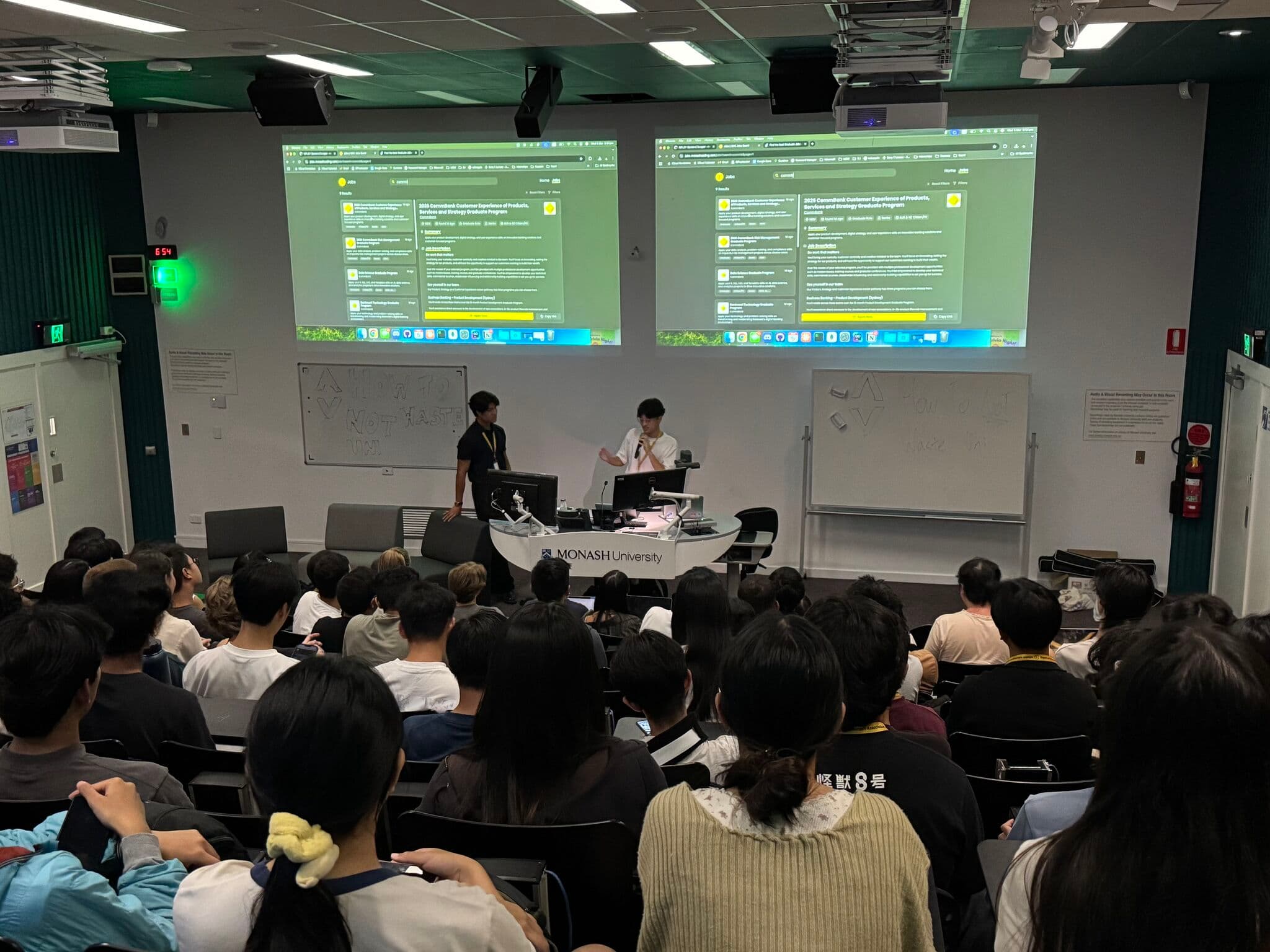 Project presentation showcasing the job board platform